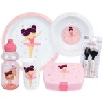 Lot vaisselle danseuse ballerine fun house 006364 - verre, assiette creuse, assiette plate, couverts, ...