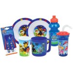 Lot vaisselle fun house pat'patrouille - verre, 2 assiettes creuses 16 cm, couverts, gourde, gobelet ...