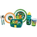 Lot vaisselle jurassic pour enfant - fun house - 006322 - verre, assiette creuse, assiette plate, couverts, ...