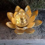Lotus solar lumire, lampe de nuit de fleur flottante, dcorations pour pond piscine piscine jardin cour ...