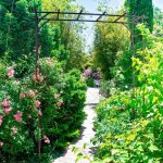 Arche de jardin rectangulaire noire en mtal