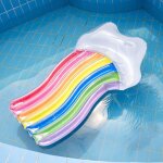 Lounge chair de flottaison en forme de nuage arc - en - ciel gonflable paissi, sept couleurs (pompe ...