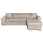 Loungitude - canapé d'angle elona convertible en tissu - beige - angle droit Loungitude - canapé d'angle elona convertible en tissu - beige - angle droit