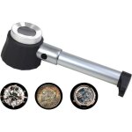 Loupe en acier inoxydable 45x, loupe pour pi�ces de monnaie, loupe pour diamants, loupe pour bijoux