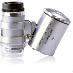 Loupe �clairante 60x loupe poche mini microscope de poche loupe uv d�tecteur de monnaie bijoutier loupe ...