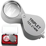 Loupe d'�valuation de bijoux pliable, mini - loupe � fort grossissement, miroir d'�valuation portable, ...