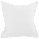 1 taie d'oreiller coton uni 65 x 65 cm alice blanc