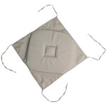 Coussin galette de chaise 4 rabats lin 40x40cm