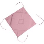 Coussin galette de chaise 4 rabats rose poudre 40x40cm