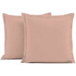 Lovely home - lot de 2 taies d'oreiller lh71620 - 63 x 63 cm - rose