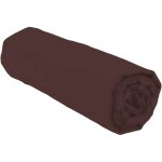 Lovely home - drap - housse lh71600 - 140x190 + 25 cm - marron