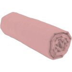 Lovely home lh71623 drap - housse rose poudr� 180x200 cm