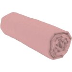 Lovely home lh71627 drap - housse rose poudr� 160x200 cm