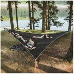 Loy grand hamac a�rien triangulaire pour arbre de camping hamac portable multi - personnes conception ...