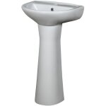 Lpp - lavabo avec colonne en c�ramique 50 x 40 cm blanc bizy