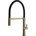 Luisina - robinet douchette inox massif pvd dor� mah�