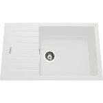 vier granit blanc albey 1 grand bac - 1 petit gouttoir