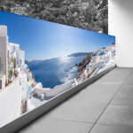 Lumal�a - brise vue trompe l'oeil - 80x220 cm - santorin - recto imprim� / verso blancb�che pleine - ...