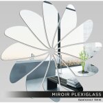Lumal�a - miroir plexiglass - fleur - 100x100 cm