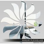Lumal�a - miroir plexiglass - fleur - 40x40 cm