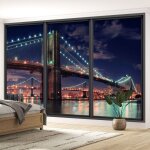 Lumaléa - papier peint panoramique trompe l'oeil baie vitrée - new york - 325 cm x 195 cm Lumaléa - papier peint panoramique trompe l'oeil baie vitrée - new york - 325 cm x 195 cm