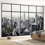 Lumal�a - papier peint panoramique trompe l'oeil verri�re - new york - 130 cm x 82 cm