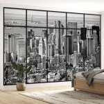 Lumaléa - papier peint panoramique trompe l'oeil verrière - new york - 130 cm x 82 cm Lumaléa - papier peint panoramique trompe l'oeil verrière - new york - 130 cm x 82 cm
