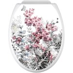 Stickers abattant wc - fleurs - 35x43 cm - adh�sif brillant