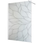Lumal�a - stickers paroi de douche d�poli - feuilles - 140 x 200 cm