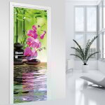 Lumal�a - stickers pour porte - zen - 93 x 205 cm - adh�sif mat
