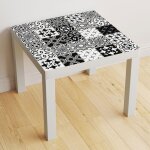 Lumal�a - stickers pour table - motif carreaux de ciment - 90x90 cm - adh�sif brillant