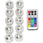 Lumire led de plonge mini tanche rvb multicolore bougie clairage 1pcs tlcommande tang aquarium ...