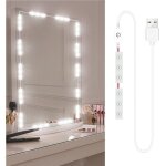 Lumi�res miroir maquillage led, r�glables contr�le tactile, lumi�res vanity salle de bain, c�ble usb, ...