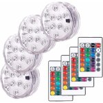 Lumires paysage color dcoratives clairage led tanche lot de 4 lampes multicolores rgb submersibles ...