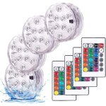 Lumi�res paysage color� d�coratives �clairage led �tanche lot de 4 lampes multicolores rgb submersibles ...