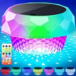 Lumiere piscine rgb led lampe piscine solaire, lumiere piscine hors sol avec t�l�commande, ip68 �tanche ...