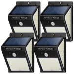 Lumiere solaire extrieur, lampe solaire extrieur dtecteur de mouvement, 3 modes [4 pack 144 led] etanche ...