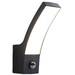 Luminaire de faade led avec dtecteur de mouvement 140 pir, 15w, 1000lm, capteur crpusculaire, ip54 ...