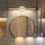 Luminaire mural moderne 40cm - lampe miroir led 10w, 3 temp�ratures de couleur - luminaire vanit� salle ...