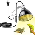Luminaire pour reptile, e27 200w lampe chauffante pour terrarium en d�me, r�flecteur de lampe de terrarium, ...