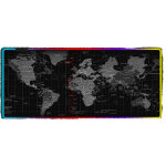 Lumineux led light carte du monde tapis de souris gaming carte led r�tro - eclairage rvb avec c�ble usb ...