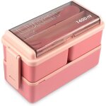 Lunch box , bote bento1400 ml avec 3 compartiments, scurit anti - fuite cologique hermtique bote ...