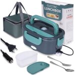 Lunch box chauffante 3 - en - 1 ? 12v / 24v / 220v ? 1. 5l 60w chauffe - repas voiture & maison portable ...