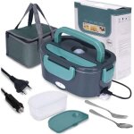 Lunch box chauffante, 3 en 1 boite chauffante repas(12v / 24v / 220v), 1. 5l portable gamelle chauffante, ...