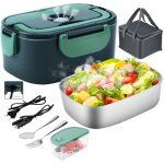 Lunch box chauffante lectrique 4 en 1 12v / 24v / 220v240v, 1. 5l 60w acier inox chauffage rapide gamelle, ...