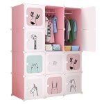 Armoire penderie tagre de rangement en plastique meuble de rangement portable pour vtements chaussures ...