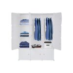 Lunsy - armoire penderie tagre de rangement en plastique meuble de rangement portable pour vtements ...