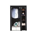 Armoire de rangement en tissu, penderie avec housse, avec tringle de suspension, tagres, housse en ...