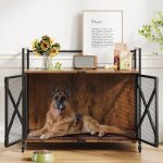 Cage pour chien 79x52x73cm meuble cage chien en bois moderne interieur multi - usages avec double porte ... Cage pour chien 79x52x73cm meuble cage chien en bois moderne interieur multi - usages avec double porte ...