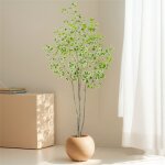 Lunsy - ficus artificial 150cm, planet artificielle interieur en pot, fausse plante, faux arbre interieur ...